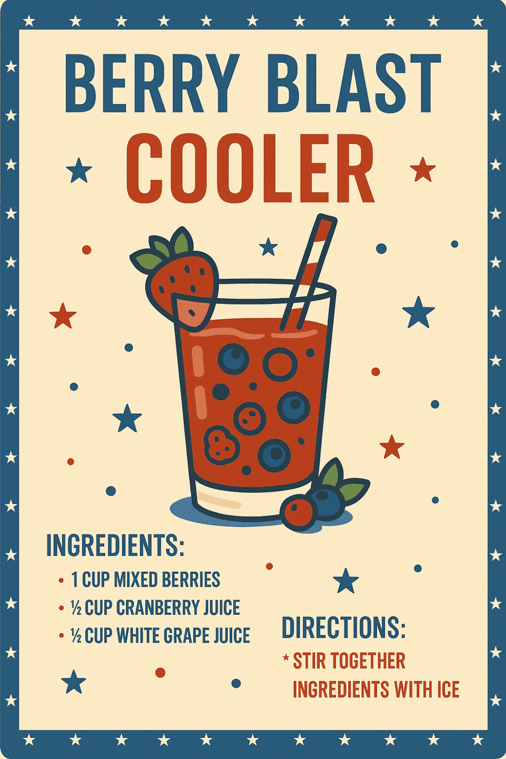 Refreshing berry drink with mixed berries and juices, perfect for summer.
