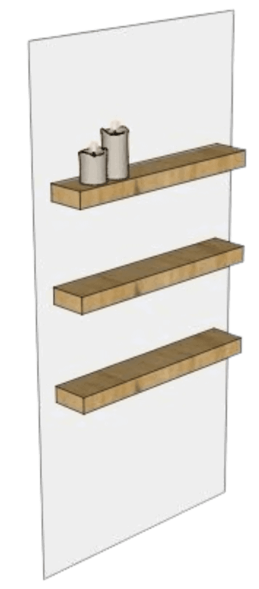 Woodworking shelf with simple design for beginners.