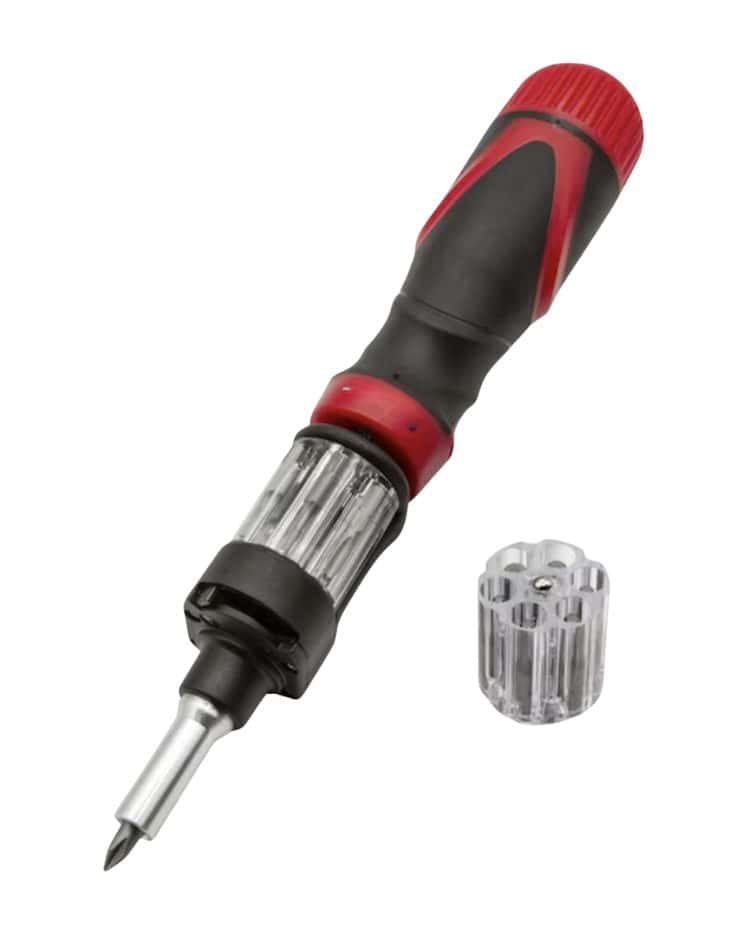 Precision screwdriver with magnetic tip for home repair projects.