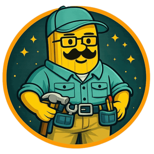 Handyman Lego character with tools, representing professional stud finder services.