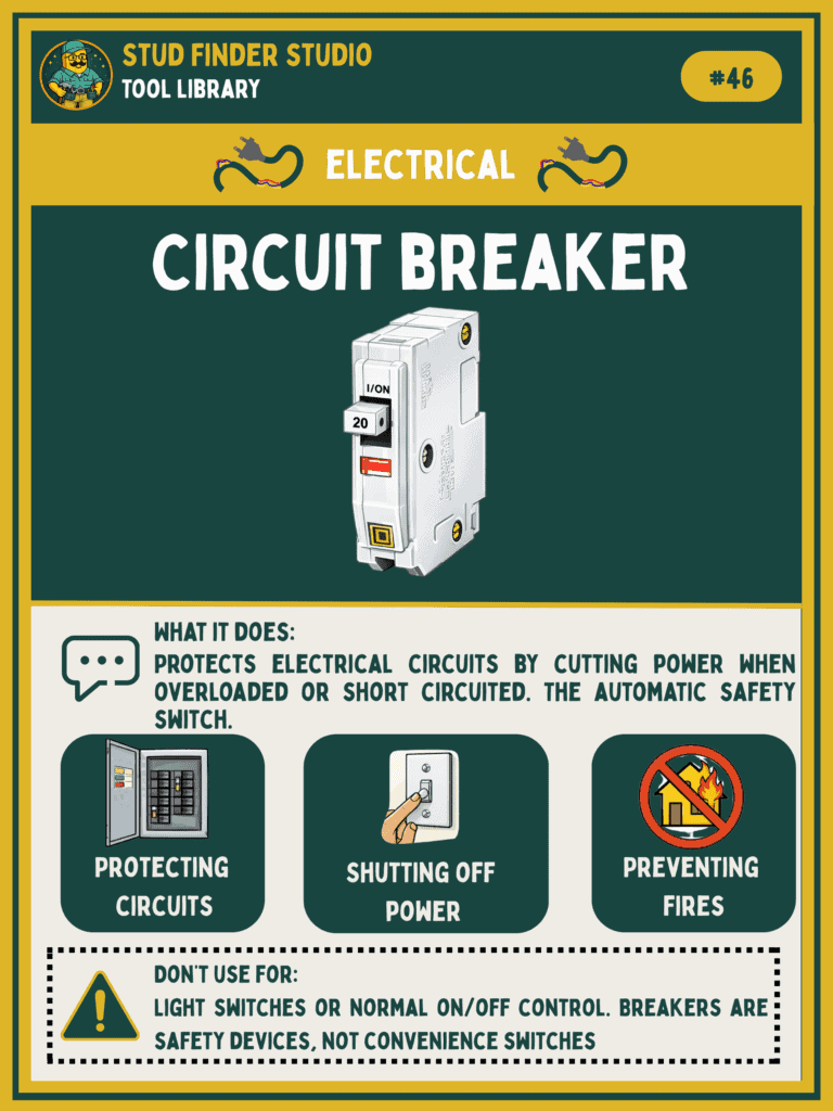Electrical circuit breaker for home and industrial use.