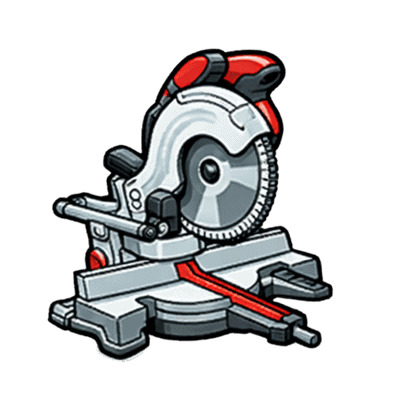Powerful circular saw with red and black handle, ideal for woodworking projects.