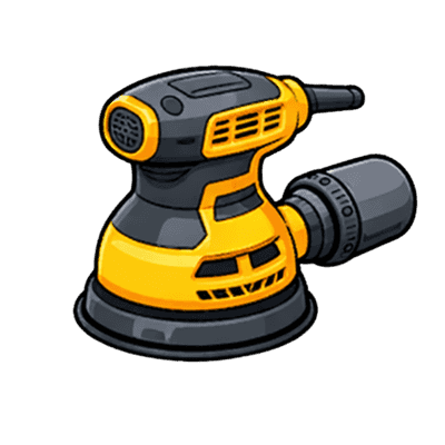 Cordless orbital sander for smooth finishing and surface preparation. Ideal for woodworking and DIY.